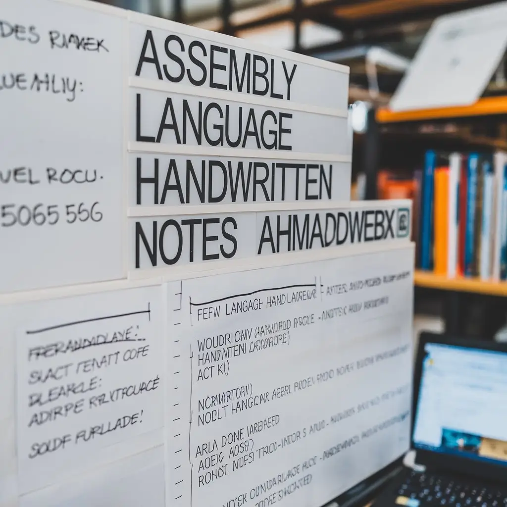 Assembly Language Handwritten Notes Ahmadwebx