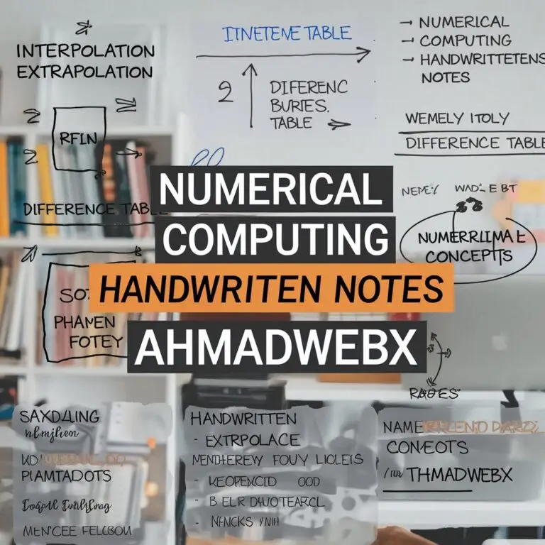 Numerical Computing Handwritten Notes AHMADWEBX