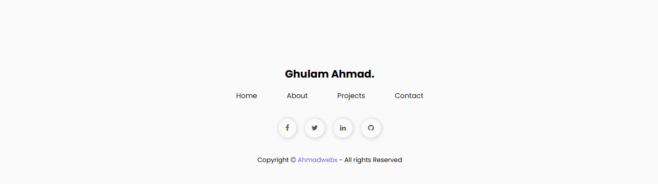 Landing page footer